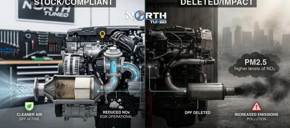 The Environmental Impact of DPF and EGR Deletes: Performance vs. Planet